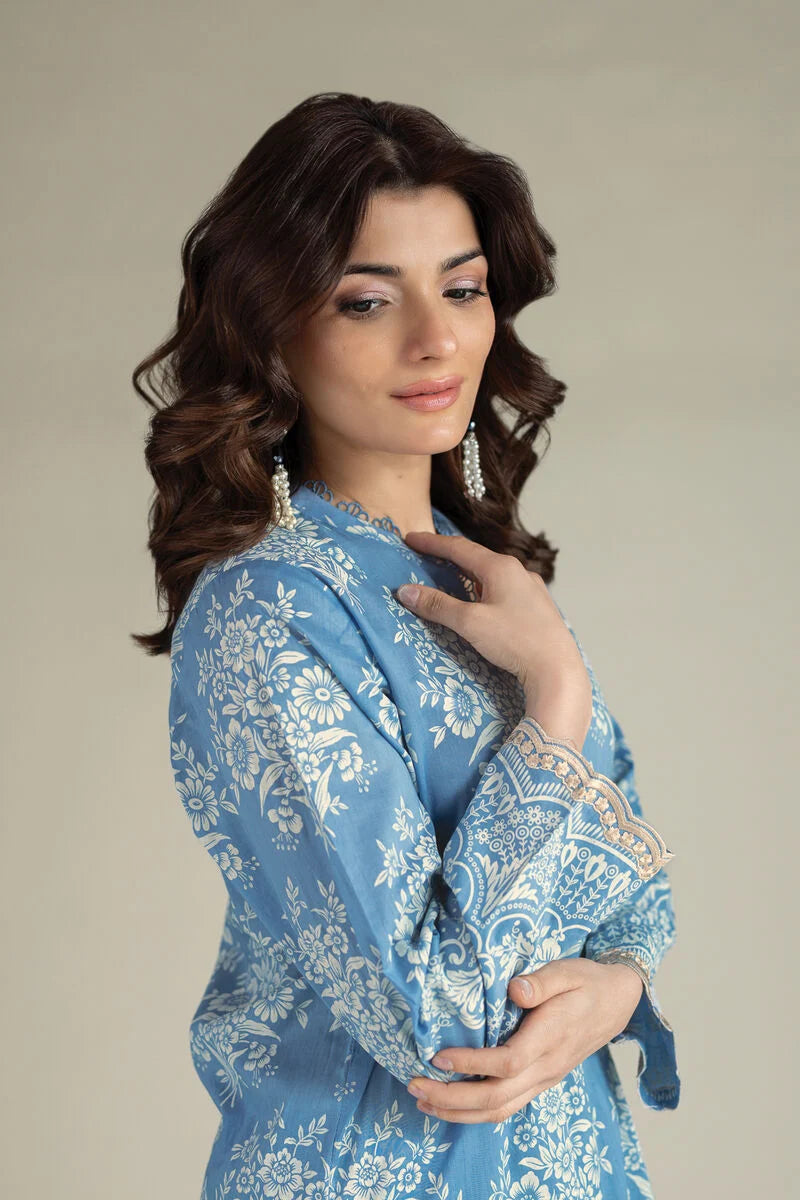 2 Piece embroidered suit lawn by KHADDI