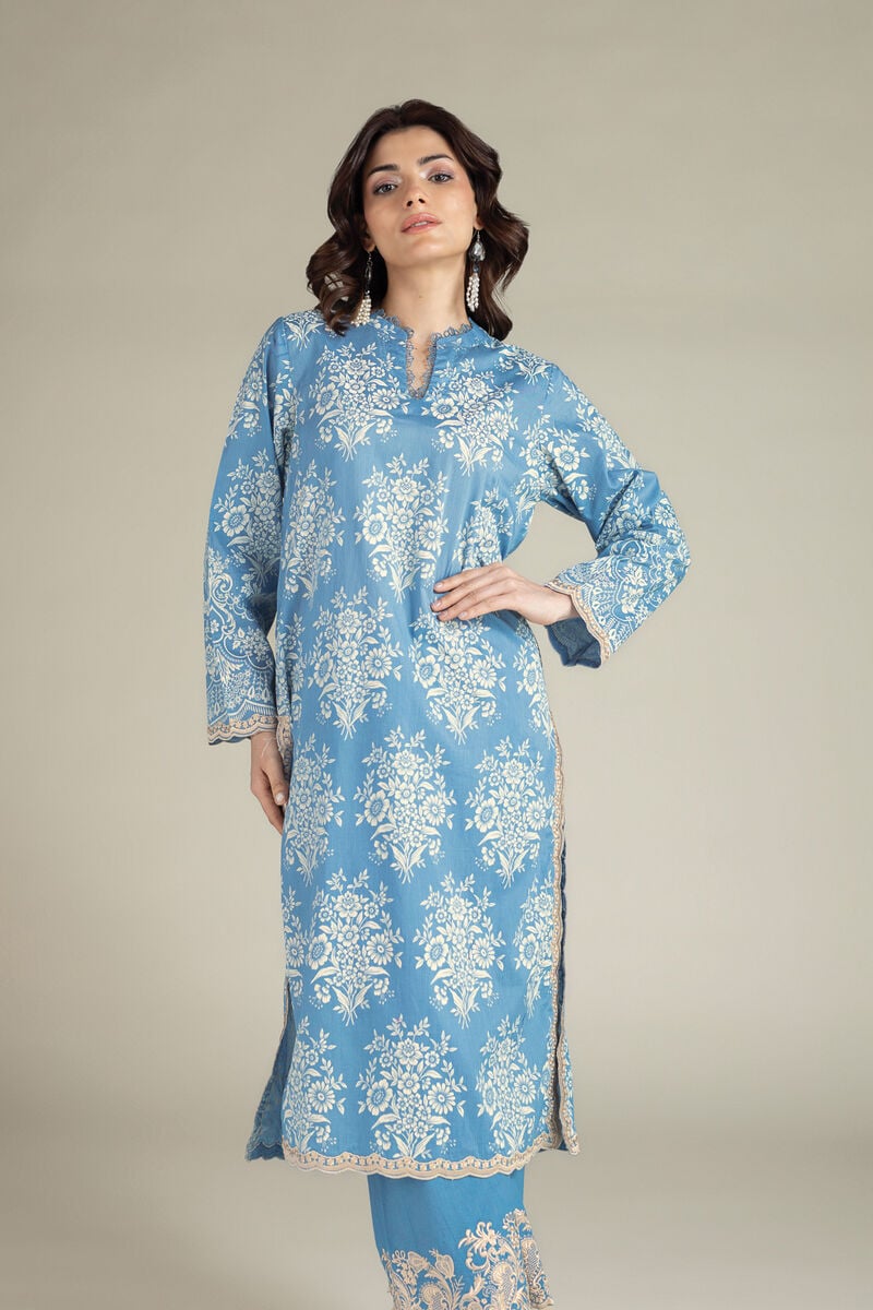 2 Piece embroidered suit lawn by KHADDI