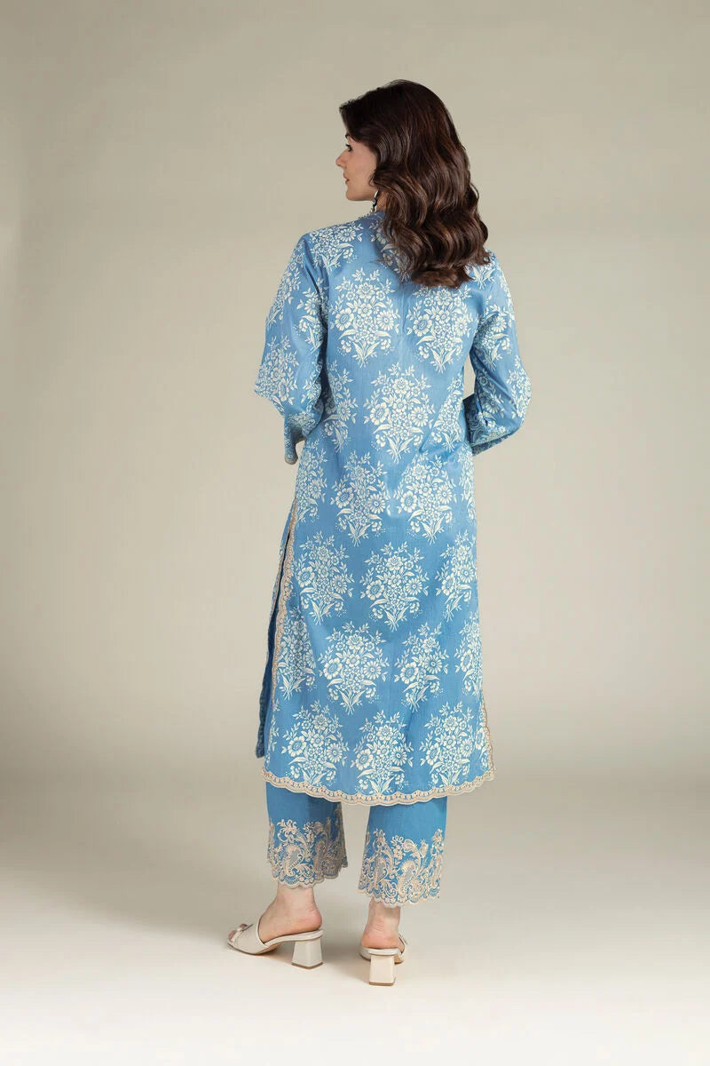 2 Piece embroidered suit lawn by KHADDI