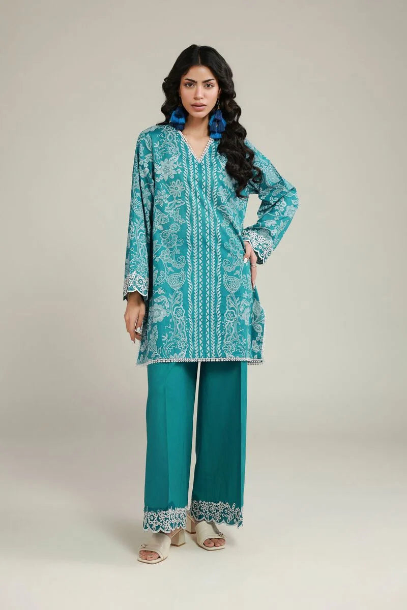 2 Piece embroidered lawn suit