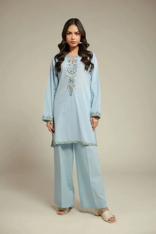 Fabrics 2 Piece Embroidered lawn | Top and Bottom