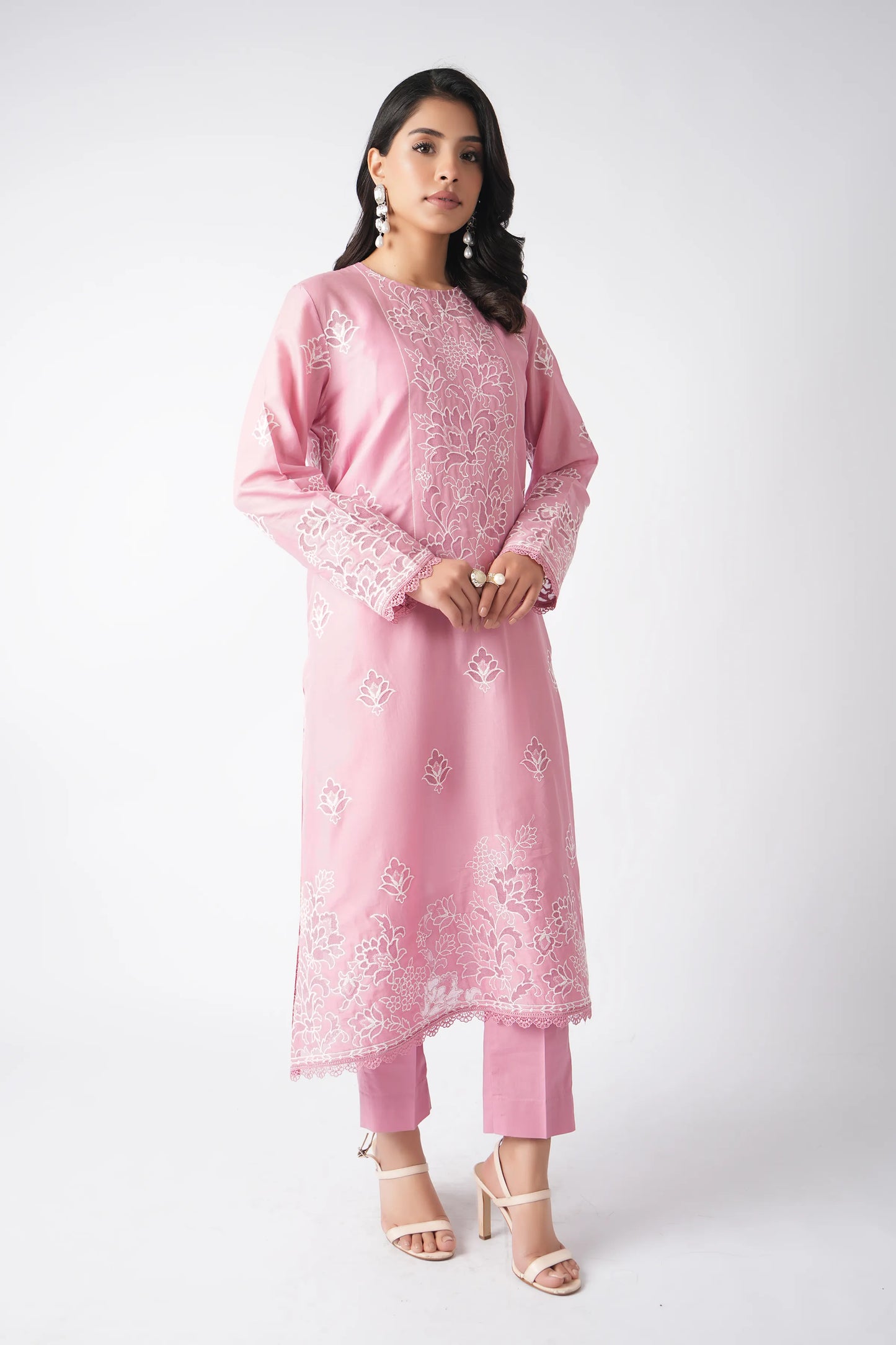 2 Piece embroidered lawn suit
