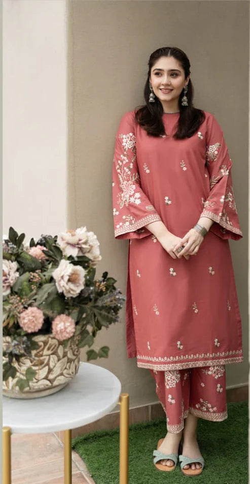 Embroidered 2 Pc Suit by SS Collection