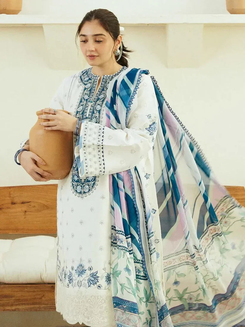 Zarashahjhan Embroidered Lawn 3 Piece Suit