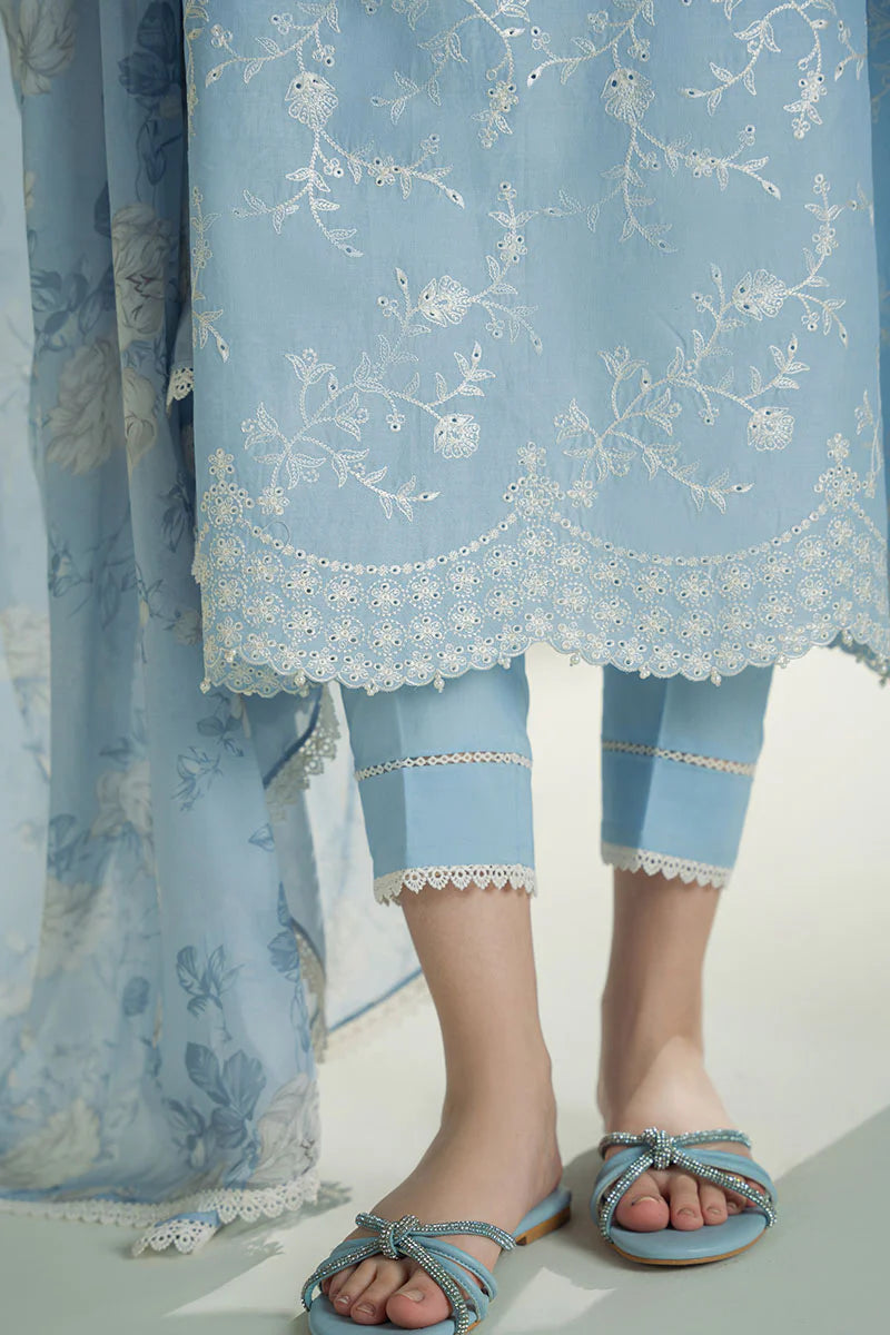 3PC EMBROIDERED LAWN SUIT