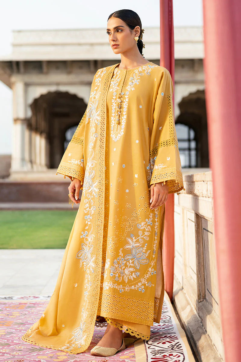 3PC UNSTITCHED EMBROIDERED LAWN SUIT BY CROSS STITCH