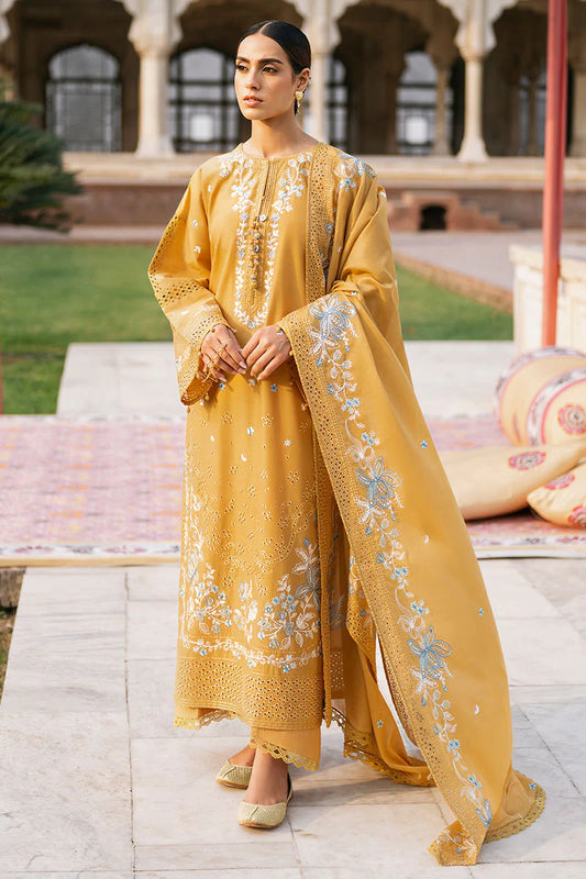 3PC UNSTITCHED EMBROIDERED LAWN SUIT BY CROSS STITCH