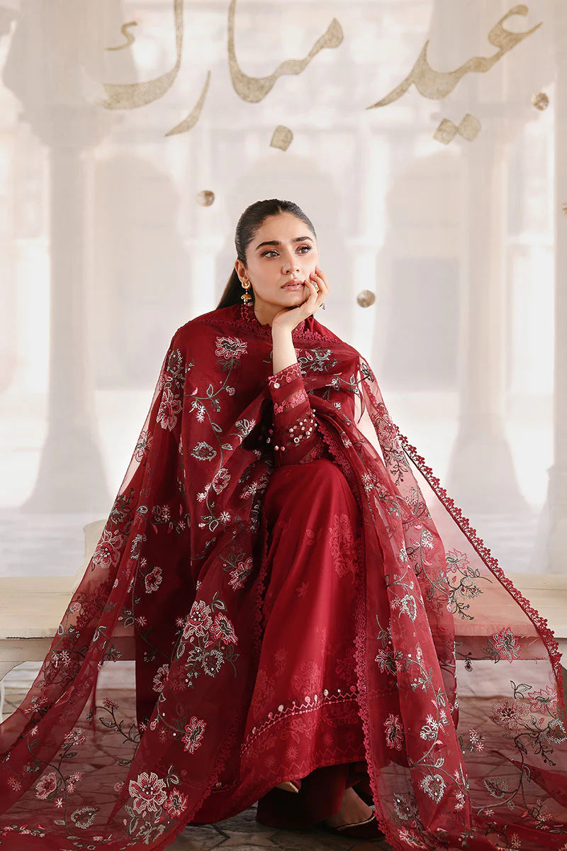 3PC EMBROIDERED LAWN SUIT BY CROSS STITCH