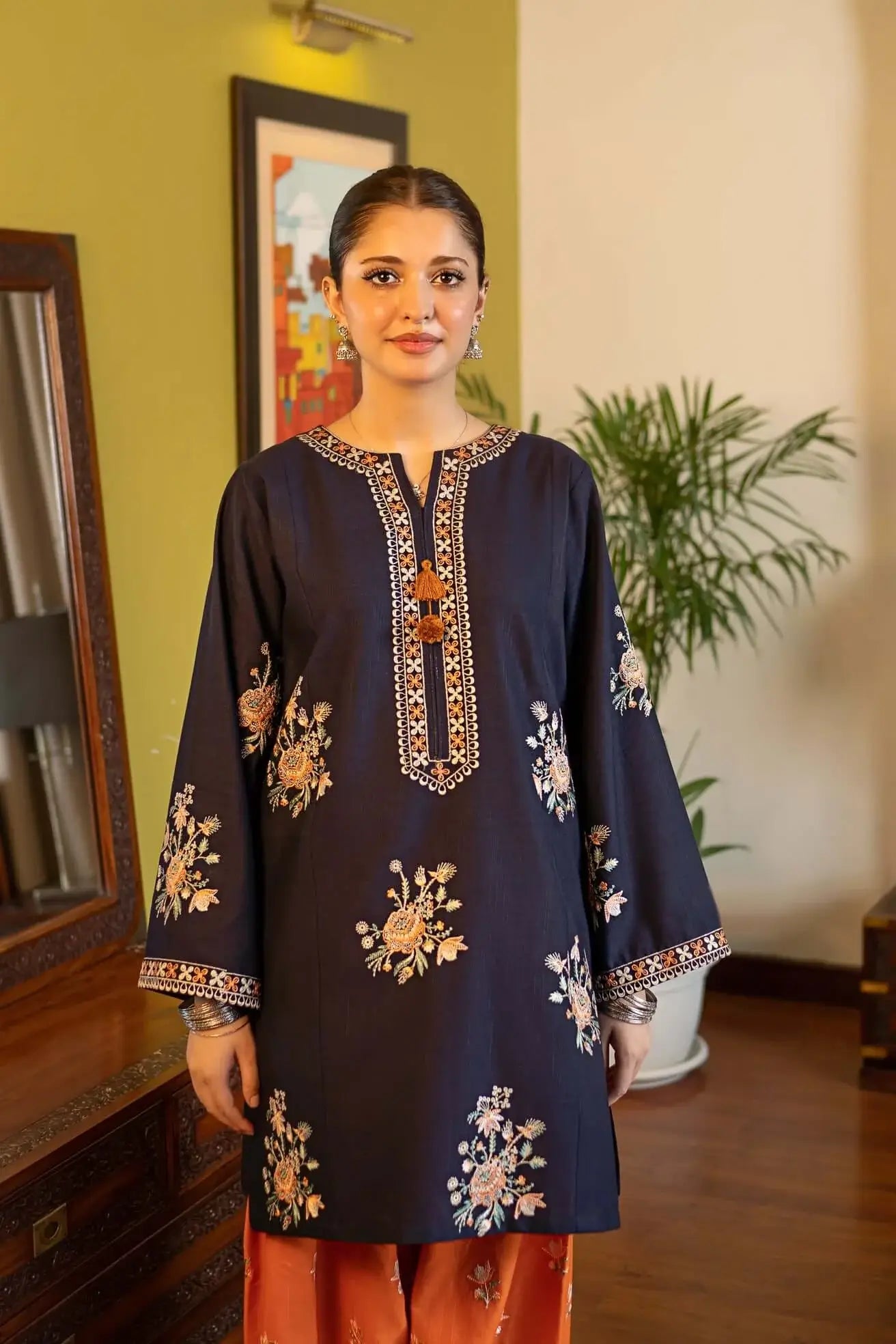 2 Piece Unstitched Heavy Embroidered Lawn Suit by Naqoosh