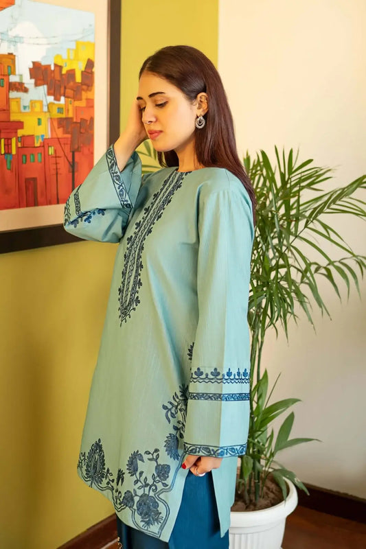 2 Piece Unstitched Heavy Embroidered Lawn Suit by Naqoosh
