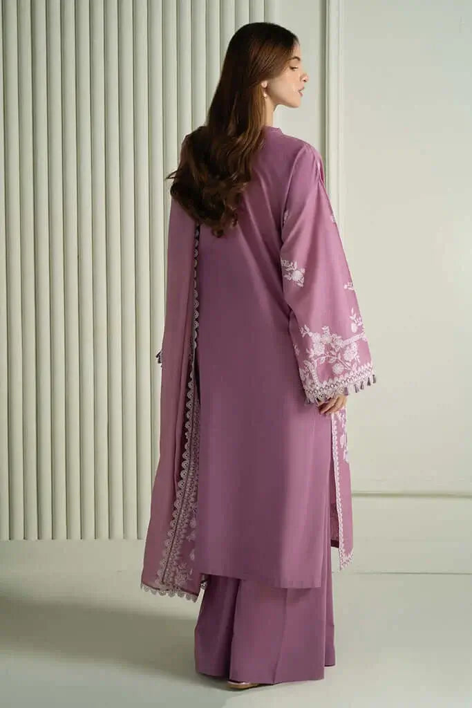 3 Piece Unstitched Heavy Embroidered Lawn Suit By Naqoosh