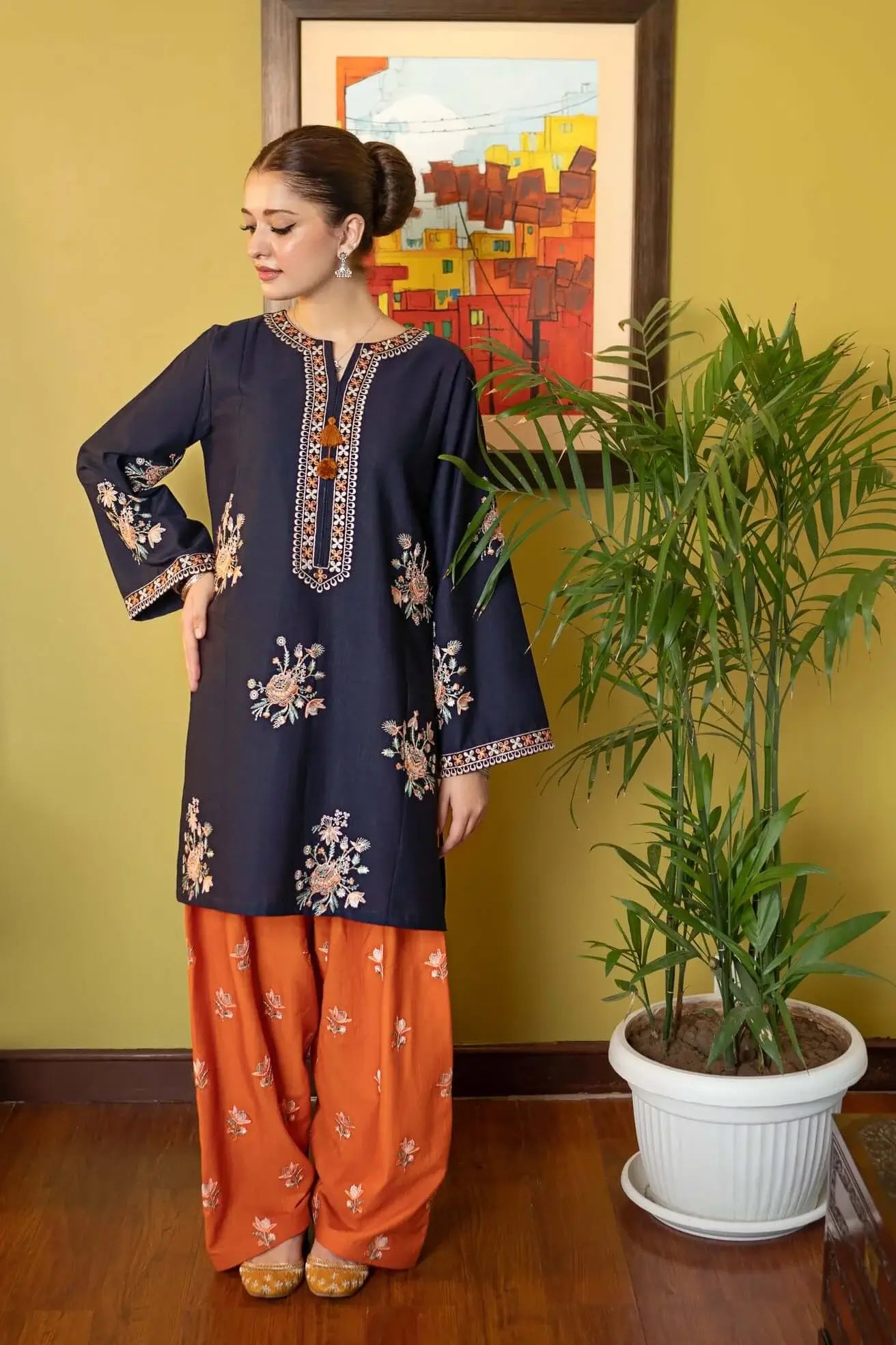 2 Piece Unstitched Heavy Embroidered Lawn Suit by Naqoosh