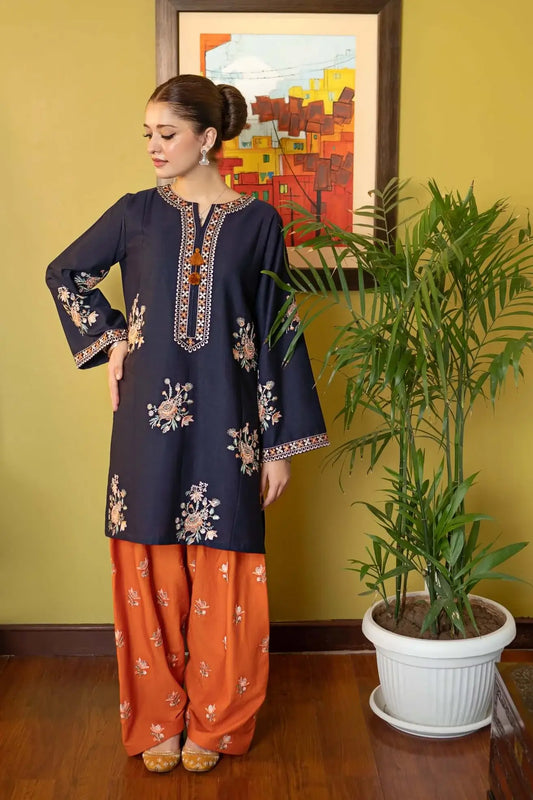 2 Piece Unstitched Heavy Embroidered Lawn Suit by Naqoosh