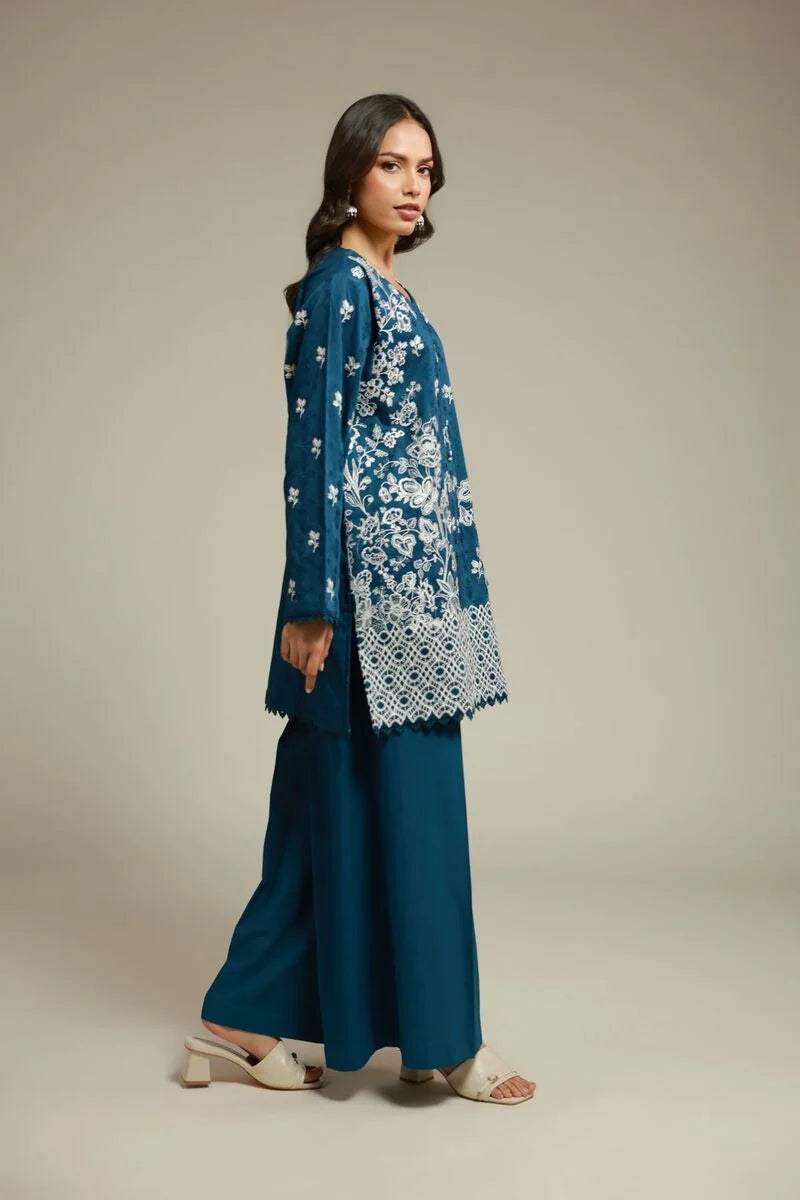Tailored 2 Piece | Top and Bottom embroidered lawn suit by KHADDI