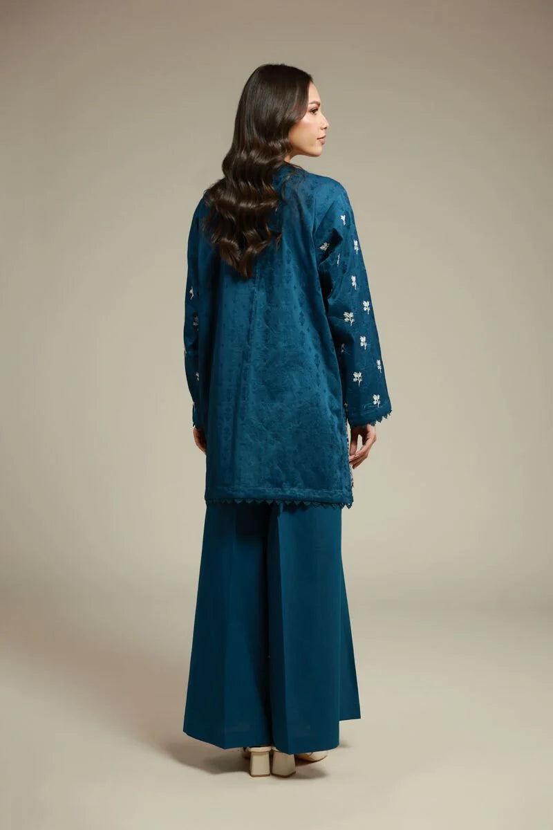 Tailored 2 Piece | Top and Bottom embroidered lawn suit by KHADDI